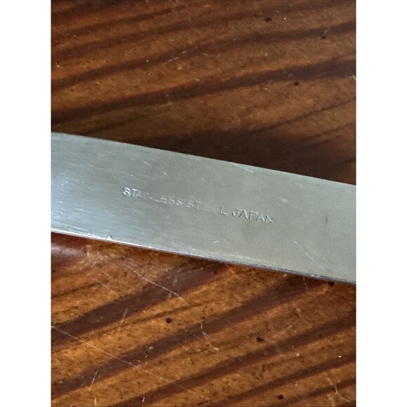 Japan Stainless Salad Serving Set MCM Mid Century Modern 11 in. - Picture 9 of 11